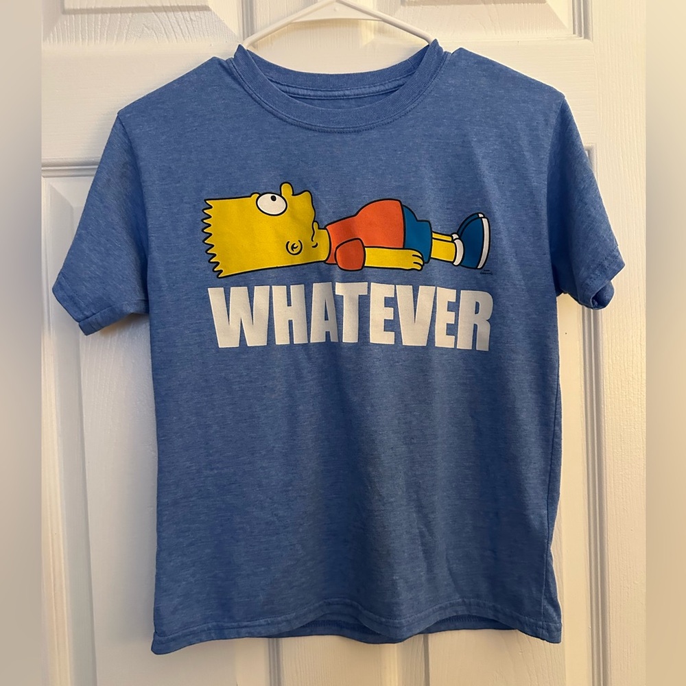 Kids Blue Graphic Tee with Cartoon Design